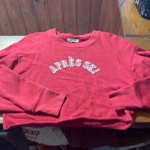 Madewell cropped “Apres ski” sweatshirt